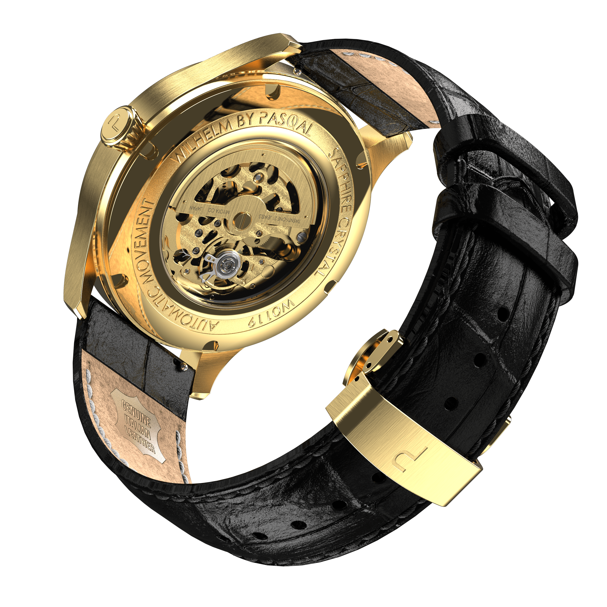 Wilhelm 42 Gold/White - Pasqal Watches