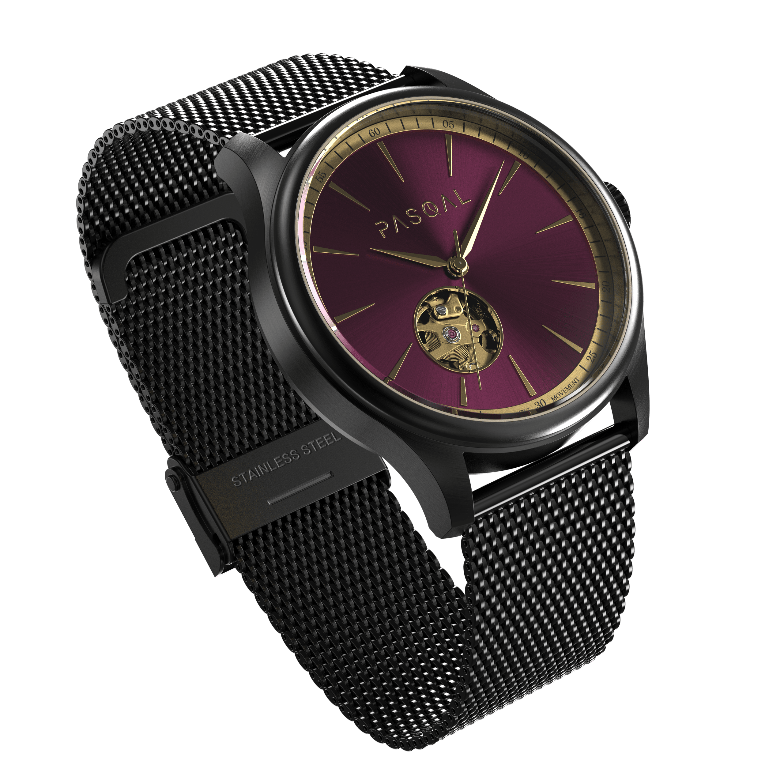 Wilhelm 42 Black/Purple - Pasqal Watches