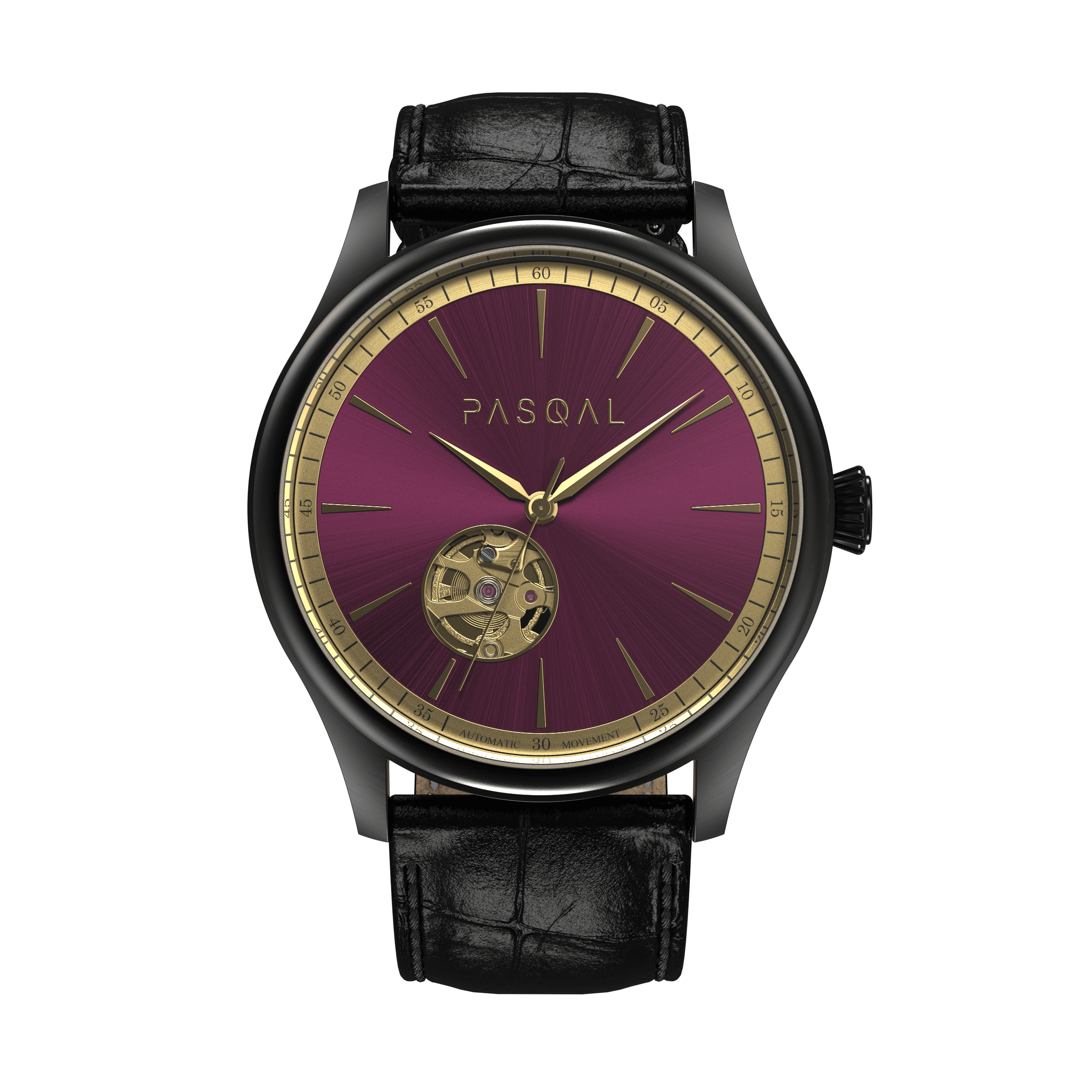 Wilhelm 42 Black/Purple - Pasqal Watches