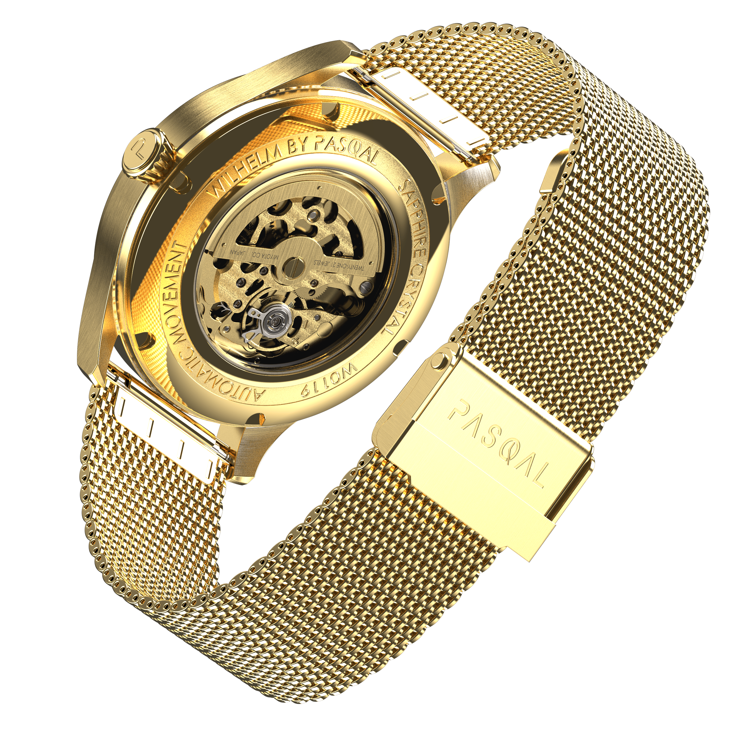 Wilhelm 42 Gold/Blue - Pasqal Watches