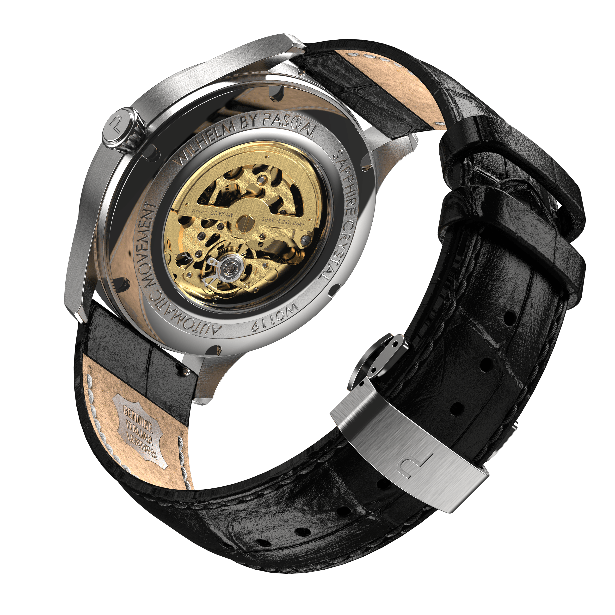 Wilhelm 42 Grey/Black - Pasqal Watches