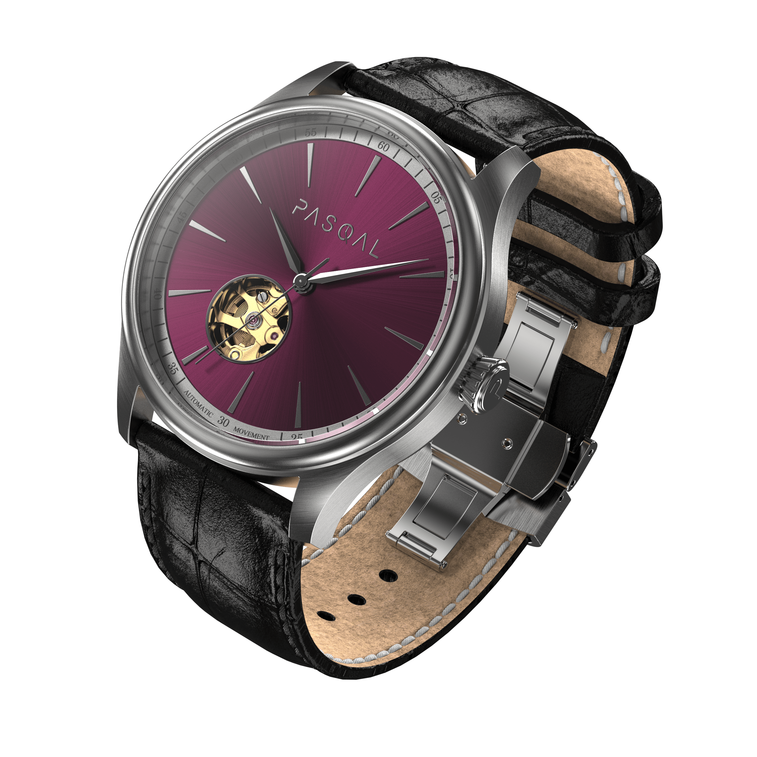 Wilhelm 42 Grey/Purple - Pasqal Watches