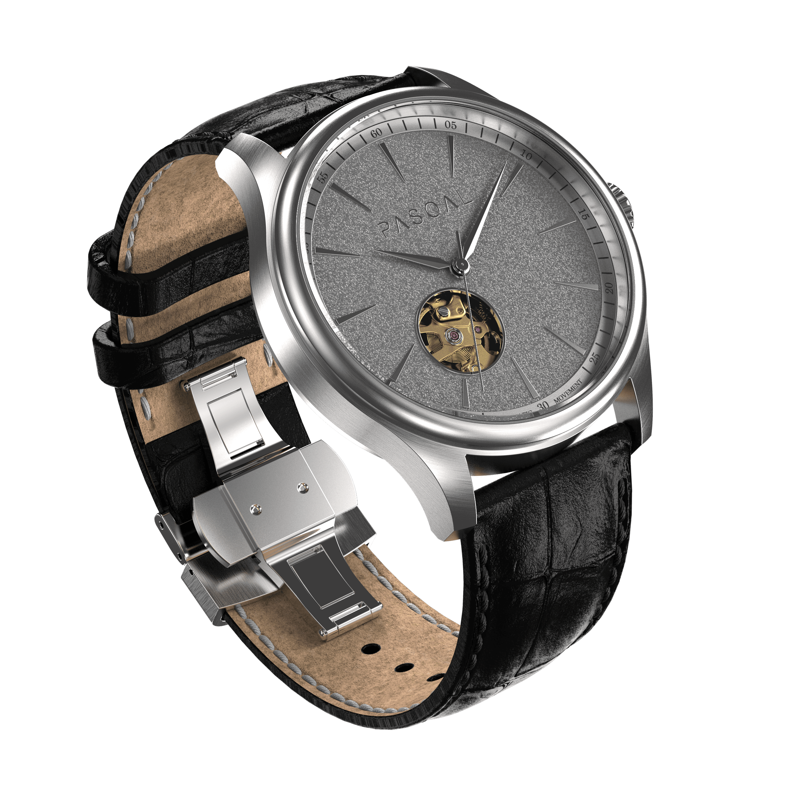 Wilhelm 42 Silver/Grey - Pasqal Watches