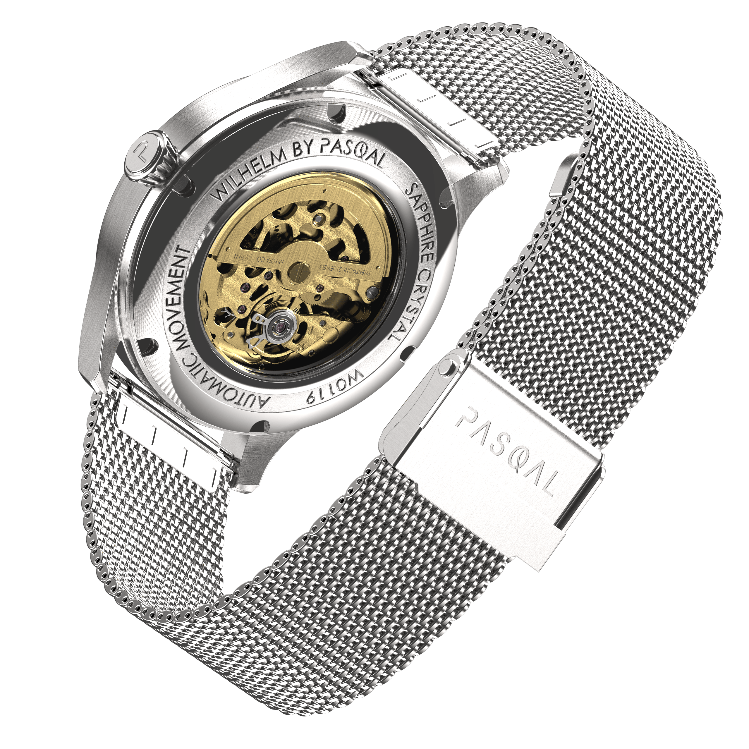 Wilhelm 42 Silver/White - Pasqal Watches
